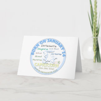 Carte 14 janvier Anniversaire - Capricorn