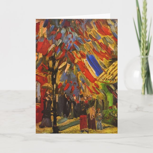 Carte 14 juillet Fête à Paris Van Gogh Art (Devant)