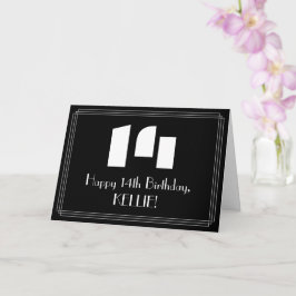 Carte 14e anniversaire : Art Déco Inspiré Look "14" & No