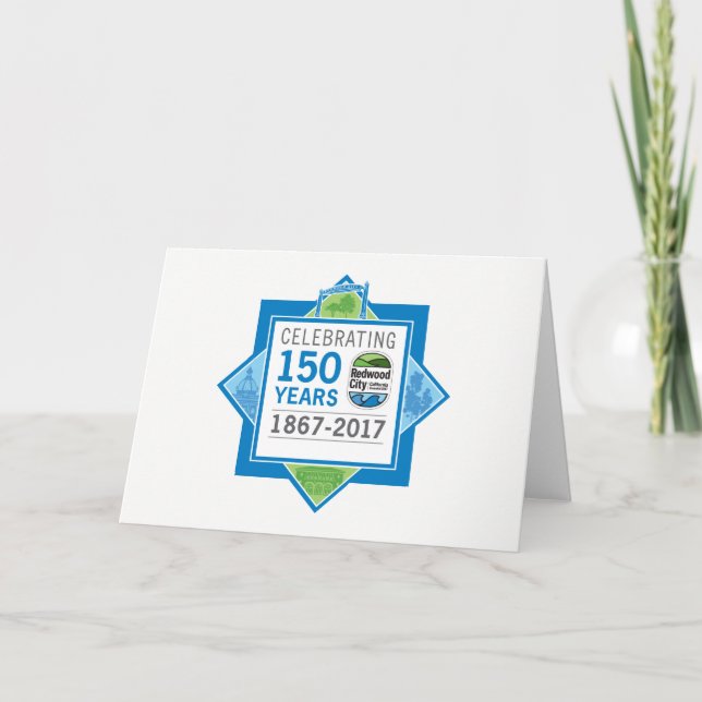 Carte 150e anniversaire de Redwood City (Devant)
