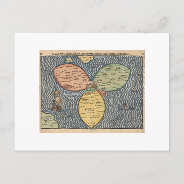 Carte 1581 de feuille de trèfle d'étamine (Devant)