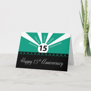 Carte 15e année d'anniversaire d'entreprise des employés