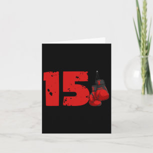 Carte 15e anniversaire Boxe Quinze ans Boxer Anniversair