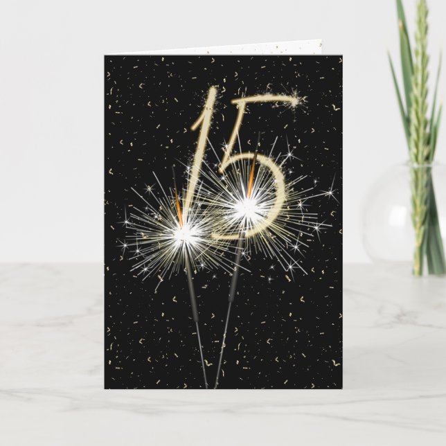 Carte 15e anniversaire des mousseux (Devant)