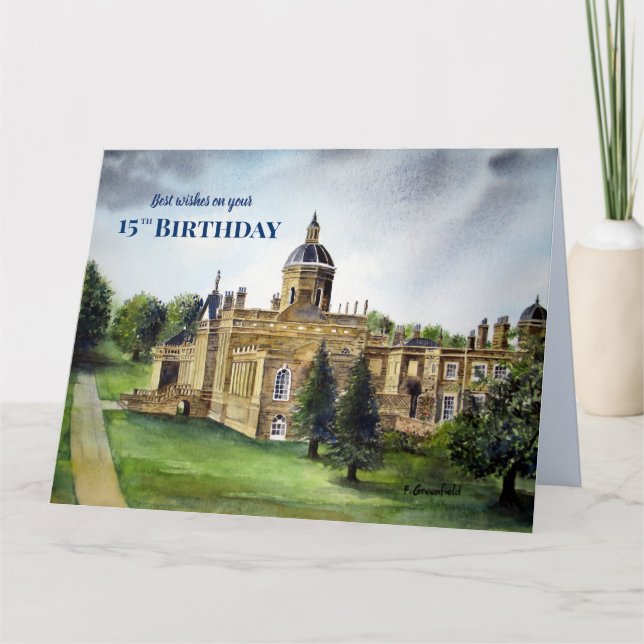 Carte 15e Anniversaire Wives Château Howard York Peintur (Devant)