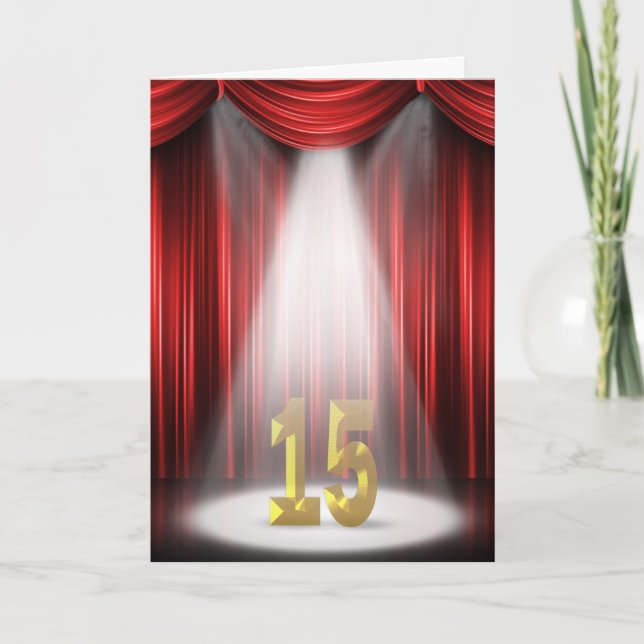 Carte 15e Anniversary Spotlight Congratulation (Devant)