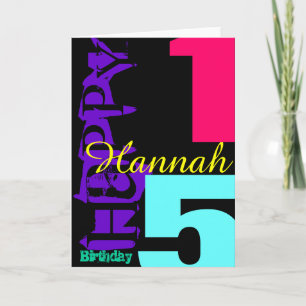 Carte 15e Birthday Personalized POP Greeting Card