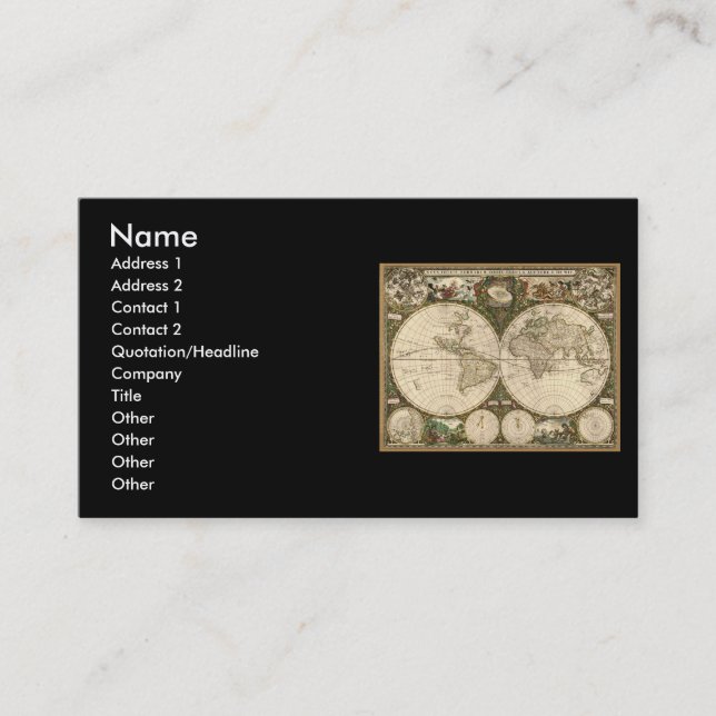 Carte 1660 du monde d'antiquité par Frederick de (Devant)