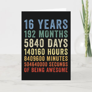 Carte 16 Ans De Génialité Incroyable Anniversaire
