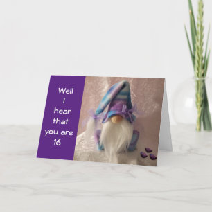 Carte **16e ANNIVERSAIRE** FUTURE CONDUCTEUR ICI NOUS VE