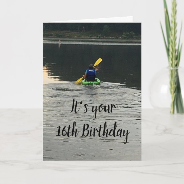 Carte **16e ANNIVERSAIRE** SORTEZ-FAITES CE QUI VOUS REN (Devant)