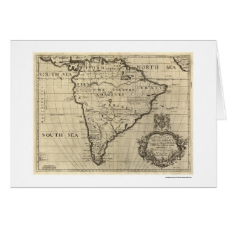 Carte 1700 de l'Amérique du Sud