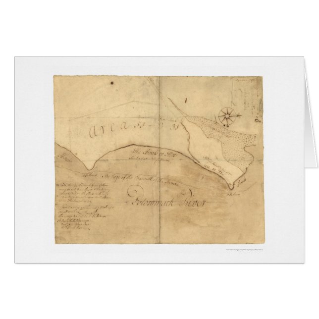 Carte 1760 de l'Alexandrie VA George Washington (Devant horizontal)