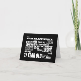 Carte 17e Birthday Party Greatest Seventeen Year Old