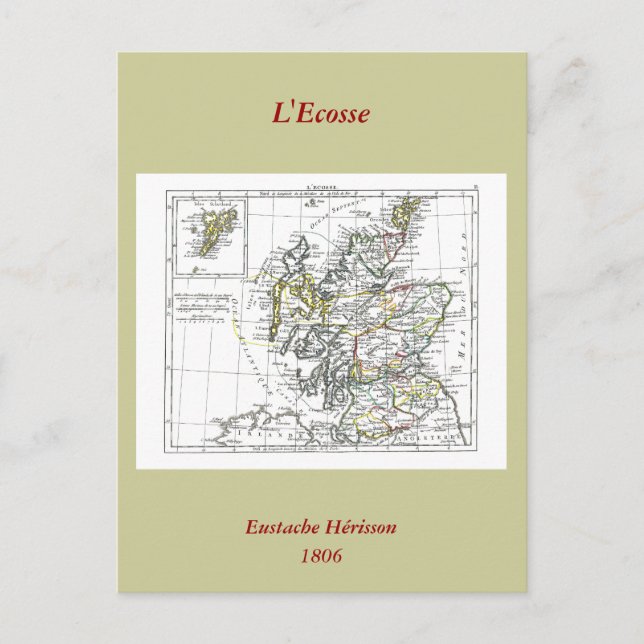 Carte 1806 - L'Ecosse (Devant)