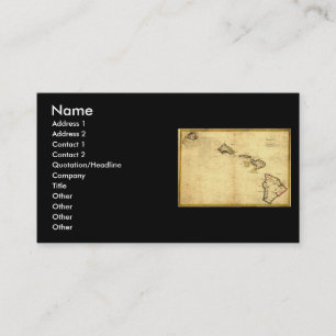 Carte 1837 - îles d'Hawaï de cru hawaïennes