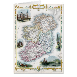 Carte 1851 de l'Irlande