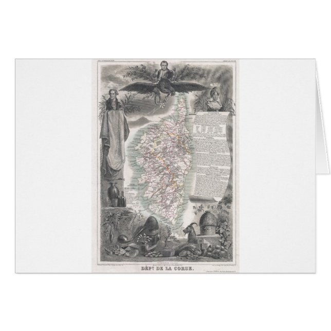 Carte 1852 de la Corse (Devant horizontal)