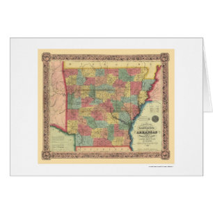 Carte 1854 de chemin de fer de l'Arkansas