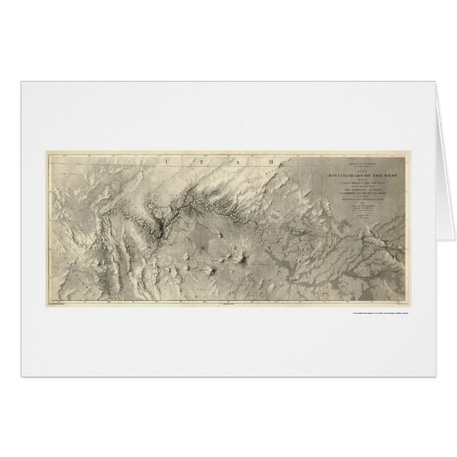 Carte 1858 du fleuve Colorado (Devant horizontal)