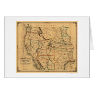 Carte 1859 de chemin de fer d'itinéraire de