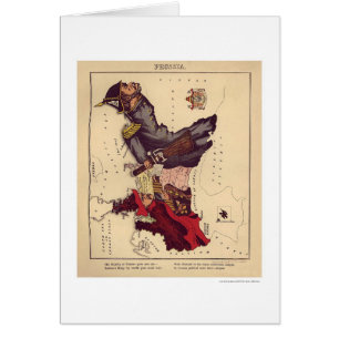 Carte 1868 de caricature de la Prusse