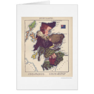 Carte 1868 de caricature de l'Ecosse