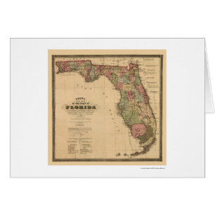 Carte 1874 de chemin de fer de la Floride