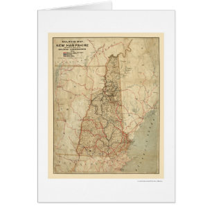 Carte 1894 de chemin de fer du New Hampshire