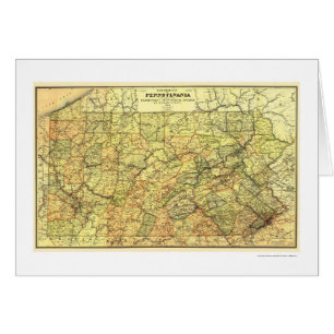 Carte 1895 de chemin de fer de la Pennsylvanie