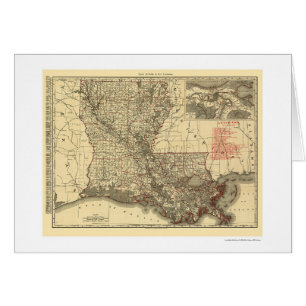 Carte 1896 de chemin de fer de la Louisiane