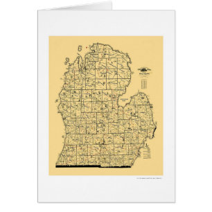 Carte 1897 de chemin de fer du Michigan