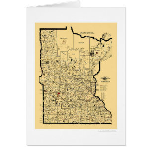 Carte 1897 de chemin de fer du Minnesota