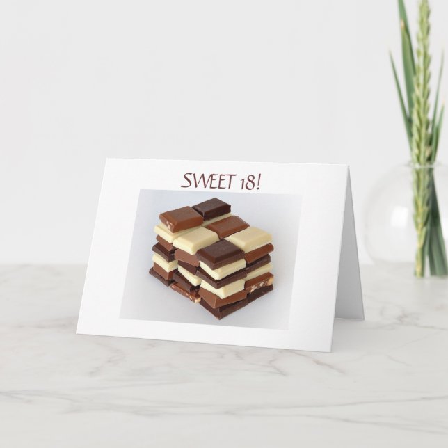 Carte 18 ans! SOUHAITS D'ANNIVERSAIRE (Devant)