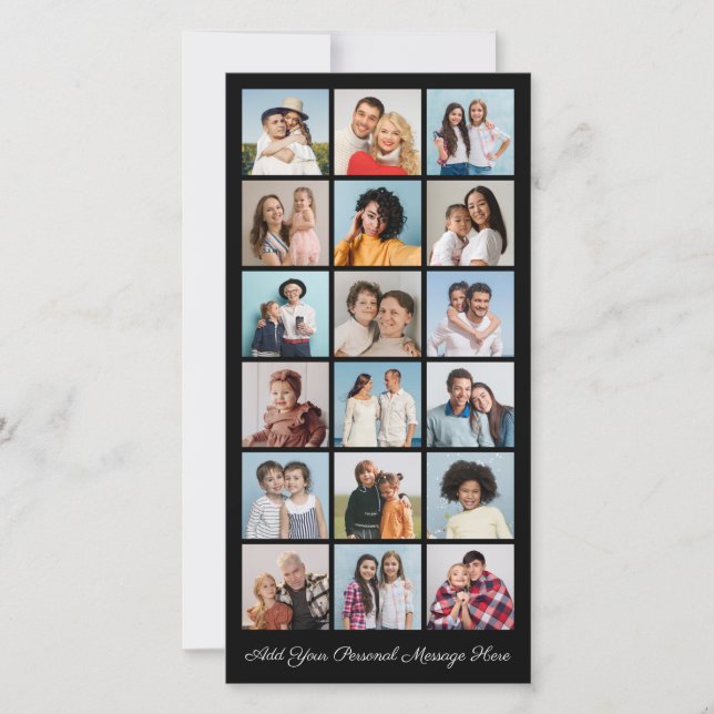 Carte 18 Photo Collage Ajoutez Votre Propre Salutation (Devant)