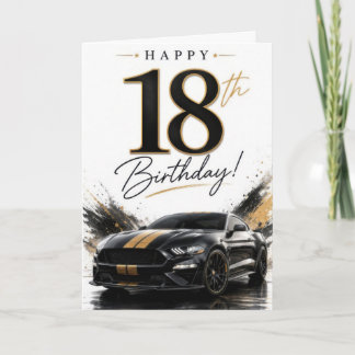 Carte 18e Anniversaire Garçon Voiture