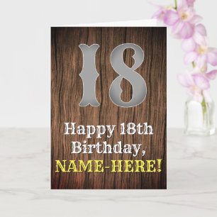 Carte 18e anniversaire : Pays inspiré par l'Ouest Look, 