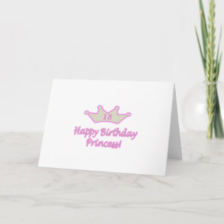 Carte 18e anniversaire Princesse