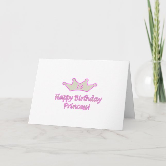 Carte 18e anniversaire Princesse (Devant)