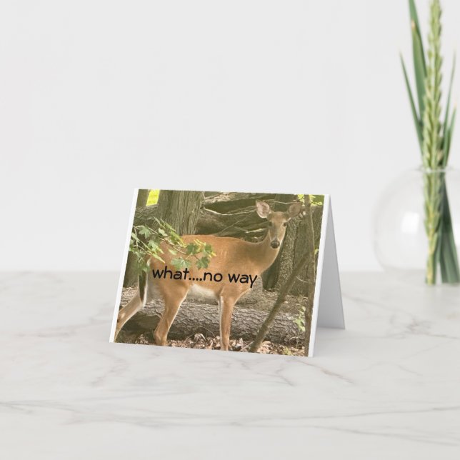 Carte **18e** SOUHAITS D'ANNIVERSAIRE DE CERFS ASTONISÉS (Devant)