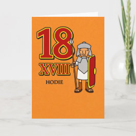 Carte 18th Birthday – Roman Numeral XVIII Ancient Rome