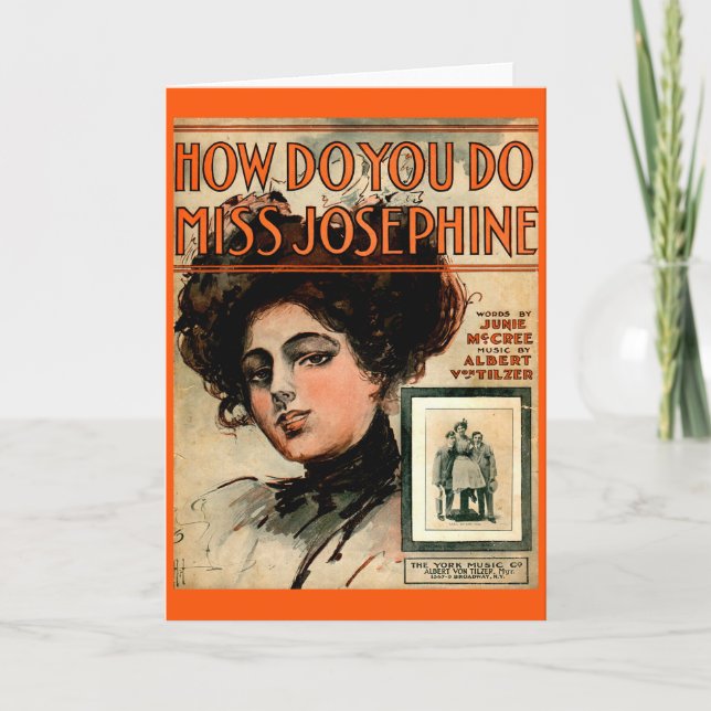 Carte 1909 Comment faire Mlle Josephine partition (Devant)