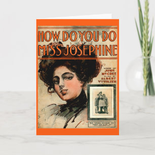 Carte 1909 Comment faire Mlle Josephine partition
