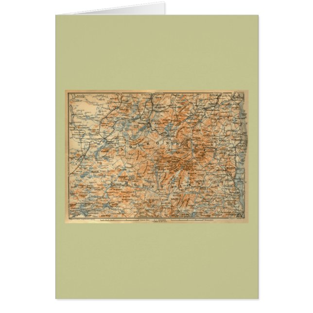 Carte 1909 d'Adirondacks du guide du voyage du (Devant)