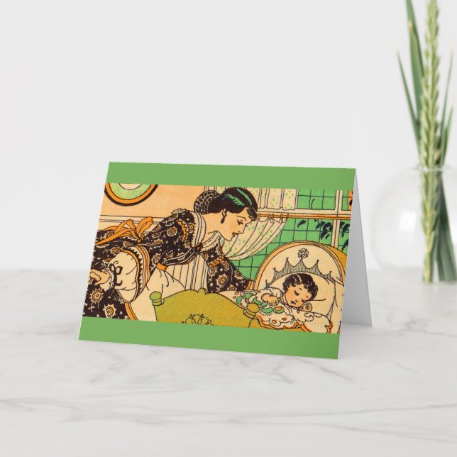 Carte 1920 belle mère et bébé (Devant)