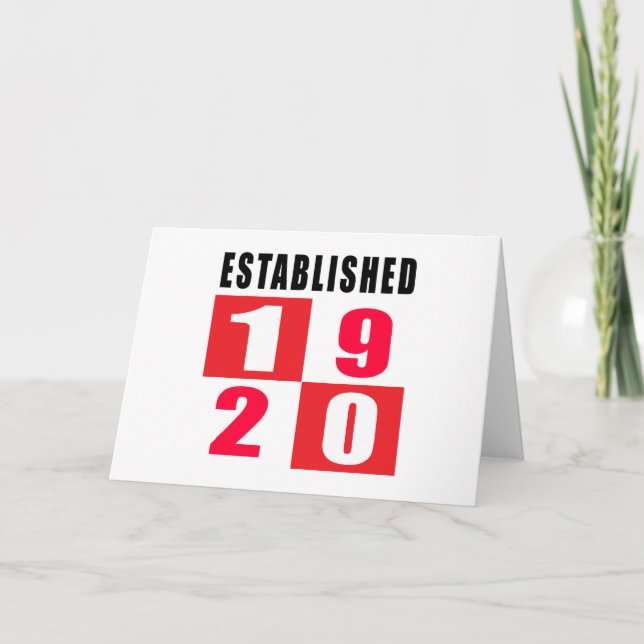 Carte 1920 conceptions d'anniversaire (Devant)