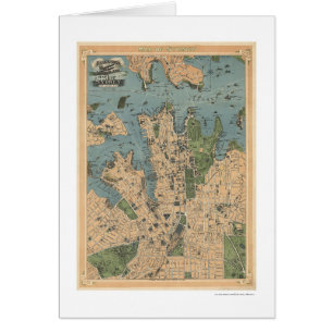 Carte 1922 de Sydney Australie