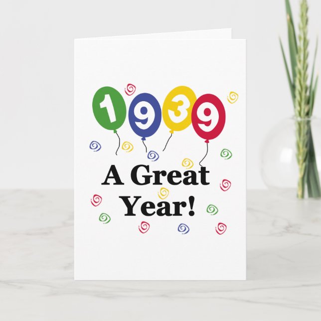 Carte 1939 un anniversaire de grande année (Devant)