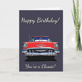 Carte 1957 57 Classic Car Birthday Card