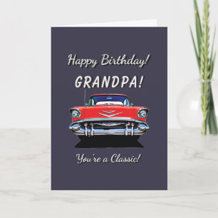 Carte 1957 57 Muscle Car classique Voiture Anniversaire